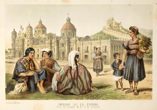 012-Indias de la Sierra y Santurario de Guadalupe- Album Pintoresco de la Republica Mexicana 1850