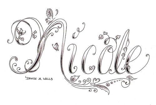 Nicole Tattoo Design by Denise A Wells
