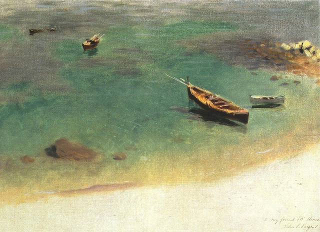 A Boat in the Waters off Capri, John Singer Sargent, 1878