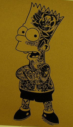 tattoo bart. 11" by 17" homer said he could get one. marge is gonna be 