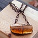 Yellow Calcite and Antiqued Copper Necklace