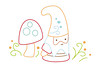Gnome and mushrooms: motif #1