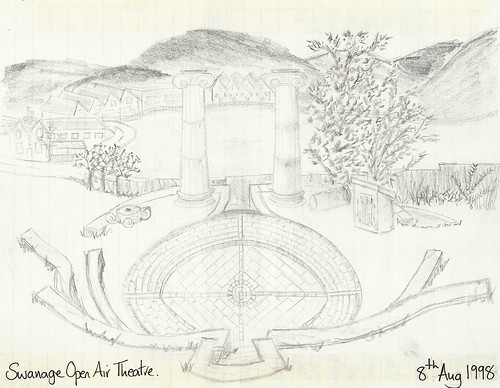 Swanage Open Air Theatre Sketch - Copyright R.Weal 1998