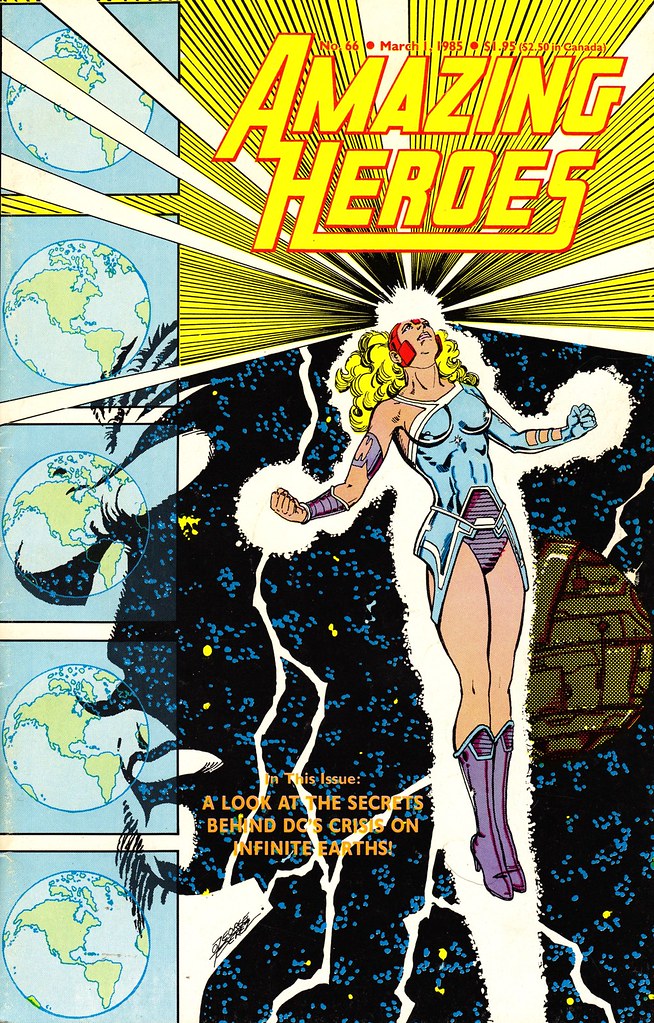 Amazing Heroes 66 Crisis cover 1985 by George Perez