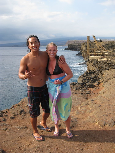Abe and I after leaping off the South Point cliffs