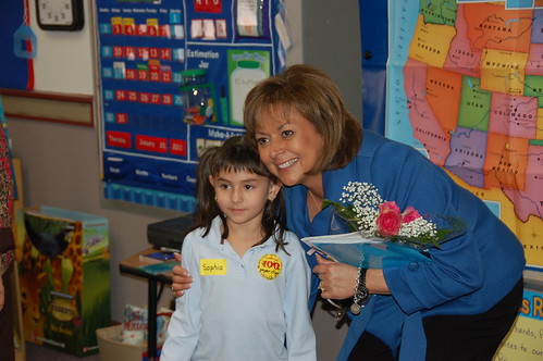 Governor Martinez poses for a picture with Sophia.