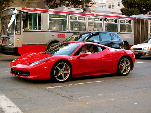 Red Ferrari 458 Italia San Francisco CA USA