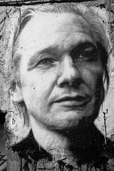 Julian Assange painted portrait - Wikileaks