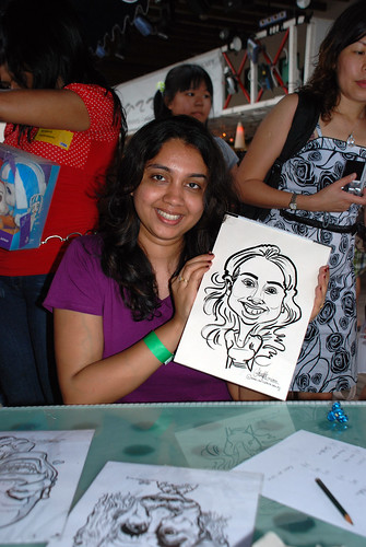 Caricature live sketching for VISA Beach Party 2010 -19