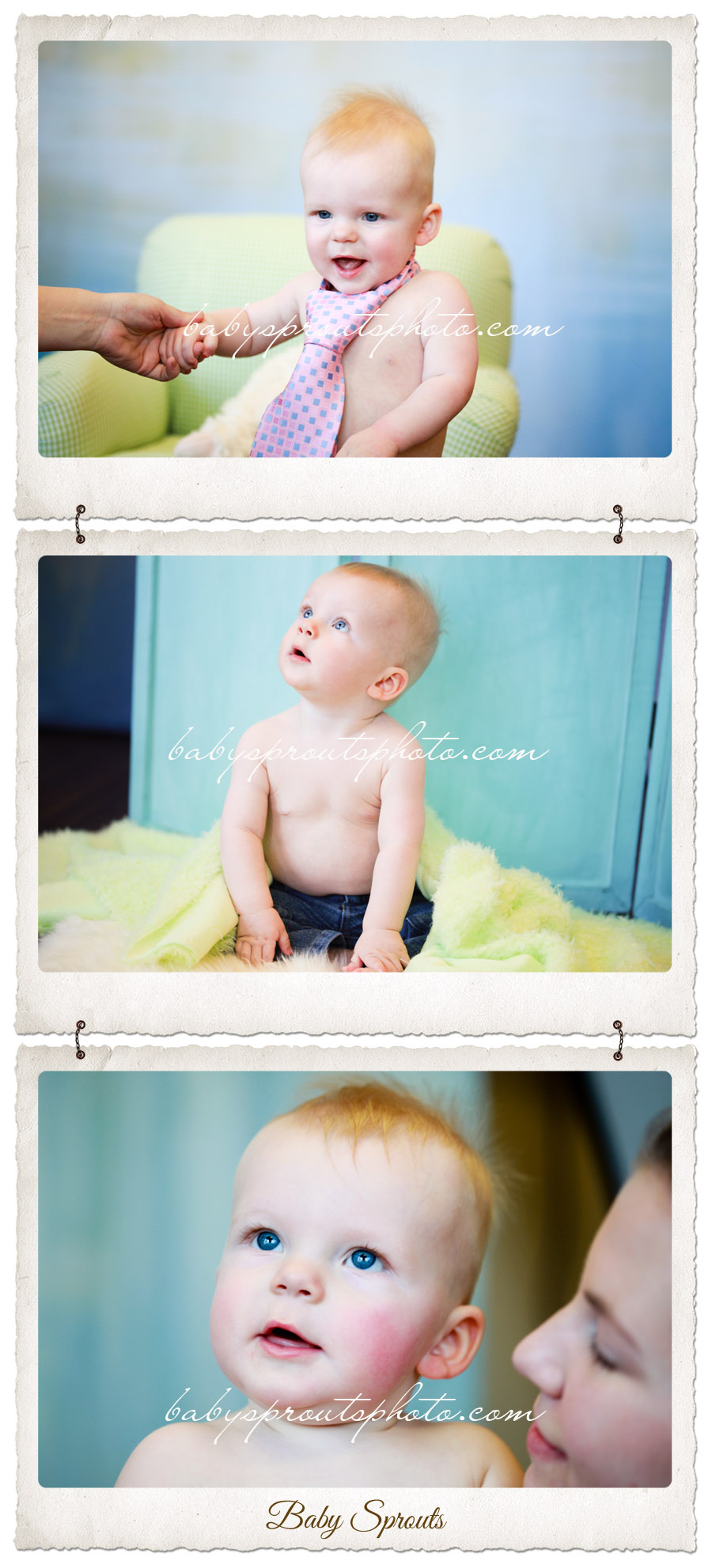 Baby Boy Tie Mini Session - Redmond Baby Photographer