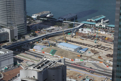 New Star Ferry pier, Central Reclamation Phase 3 in the foreground
