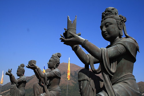 Statues at the Giant Buddha of Hong Kong