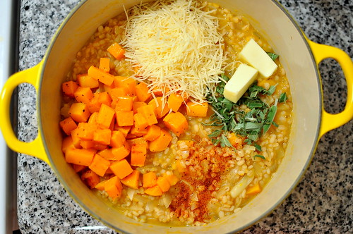 Barley Risotto with Butternut Squash and Fried Sage