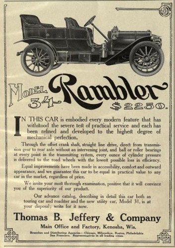 1907 Advert - Rambler Model 34 Motor Cars by CharmaineZoe
