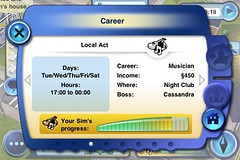 Sims 3 Ambitions - carrière: muzikant