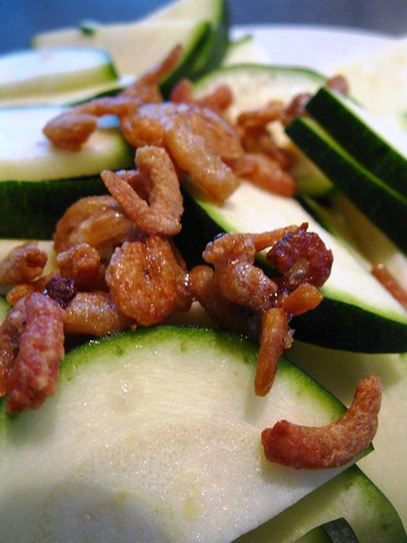 Singlish Swenglish Zucchini with crispy dried shrimps