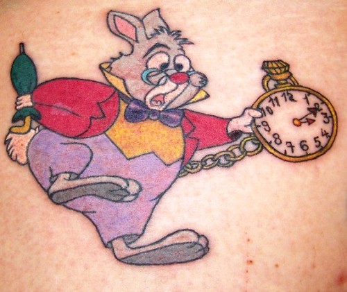 white rabbit tattoo. White Rabbit from Alice in