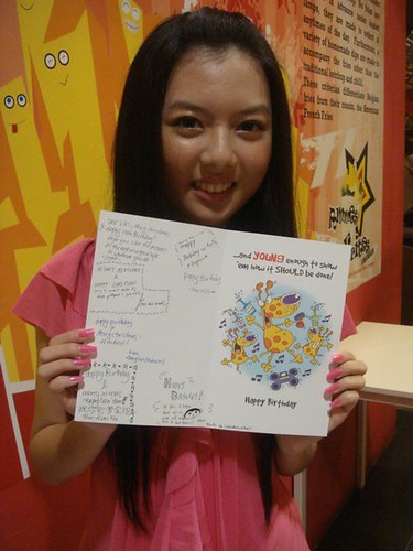 Chee Li Kee with birthday card