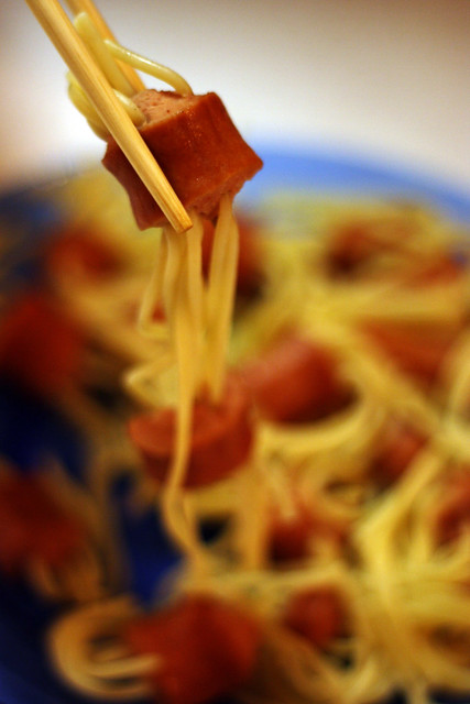 Day 84 - Noodles in Hot Dogs