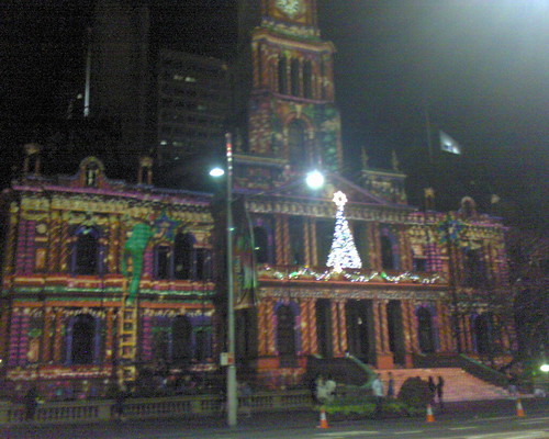 Sydney Town Hall light up