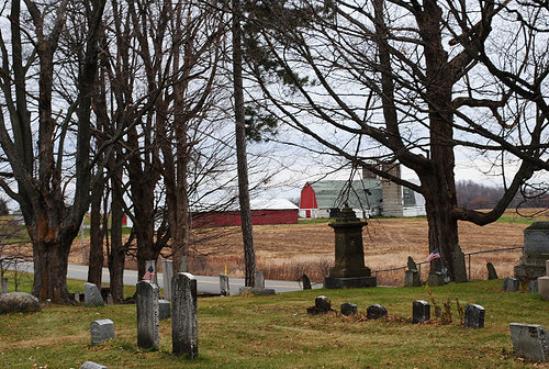 red barn w cemetery