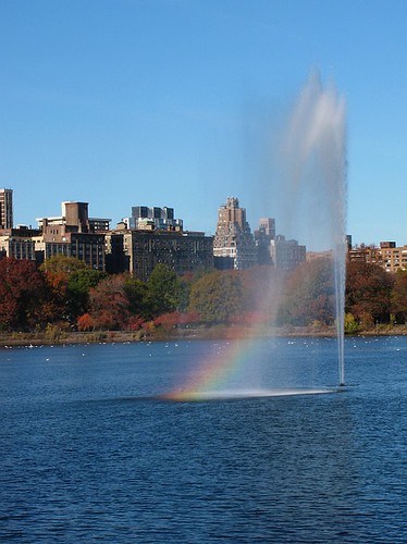 Fountain in the Jaqueline Kennedy Onassis Reservoir