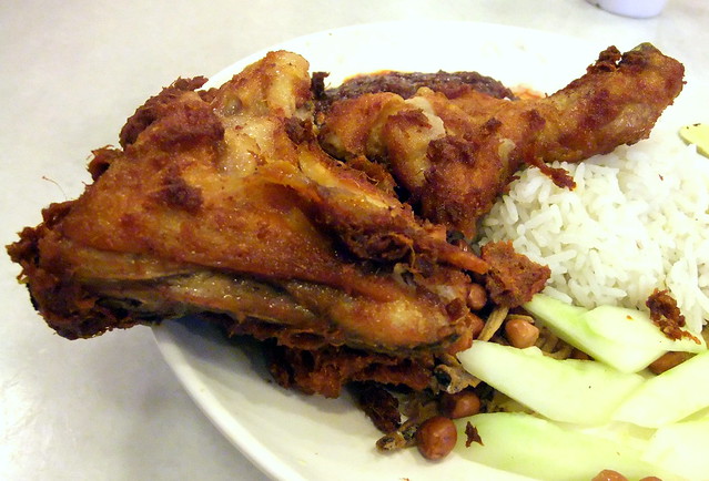 Nasi Lemak with Fried Chicken