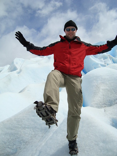 Pascal with crampons on Perito Moreno glacier