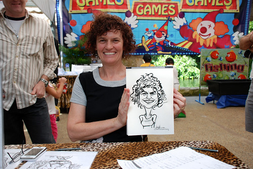Caricature live sketching for BHP Billiton Family Day 2010- 34
