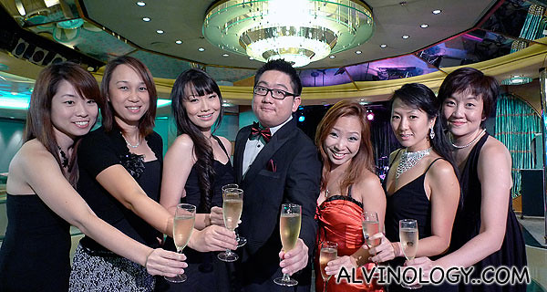 Me with the ladies, posing for the next TVB epic tycoon drama poster