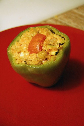 Homemade Couscous and Feta Stuffed Peppers