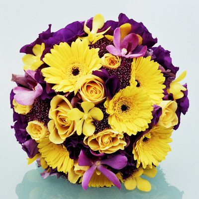 Purple and yellow bouquet
