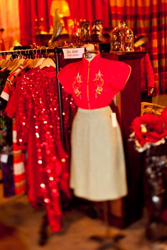 red clothing rack