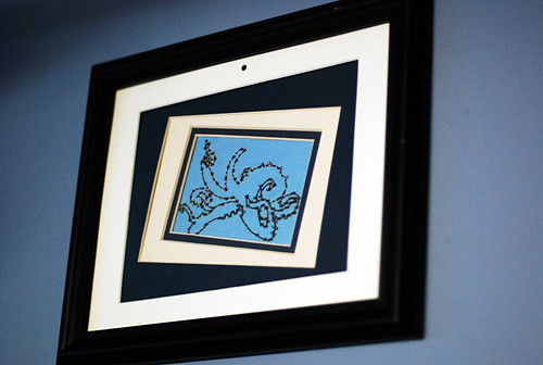 stitched pictures framed