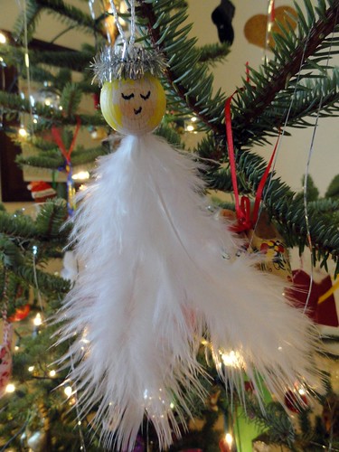 Feathery Angel Ornament