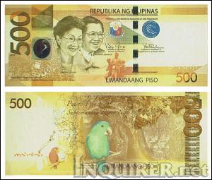 Phillipines 500 Peso banknote