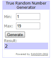 Giveaway results!