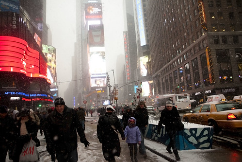 Times Square - New York Snowstorm 2010