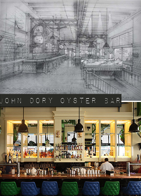 roman and williams john dory oyster bar