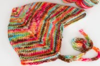 'rustic rainbow' cap + yarn