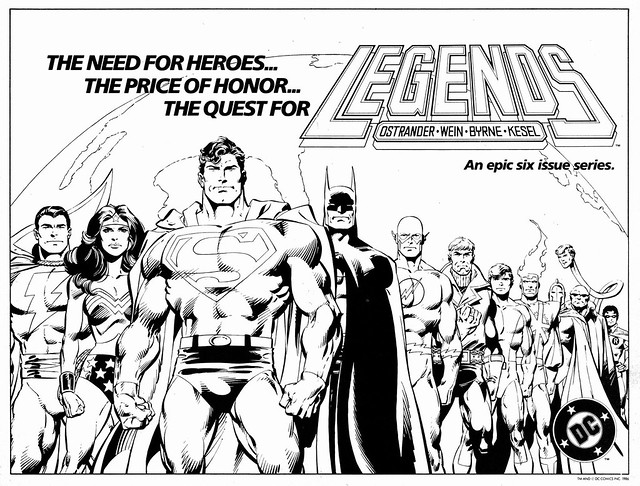 Legends promo poster by John Byrne, 1986