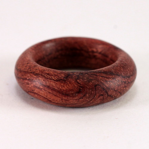 Hand Carved Bubinga Ring Size 6