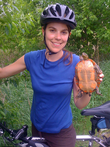 Jenny with turtle