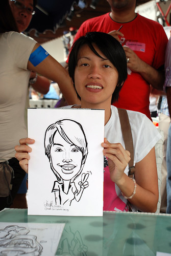 Caricature live sketching for VISA Beach Party 2010 -12