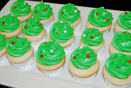 Christmas mini cupcakes