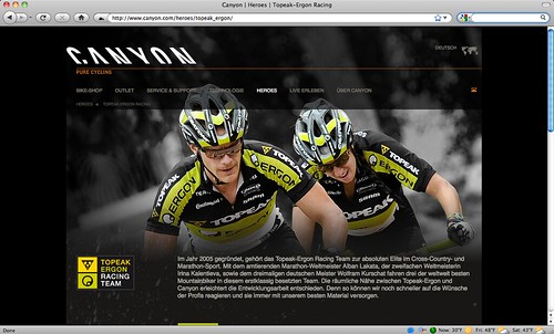 Team page on Canyon.com