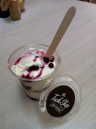 organic yoghurt with berries and compote