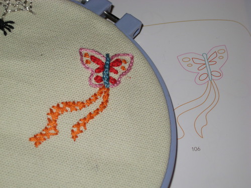 Day 22: Doodle Stitching Celebration Butterfly Embroidery