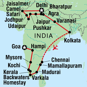 map of the journey