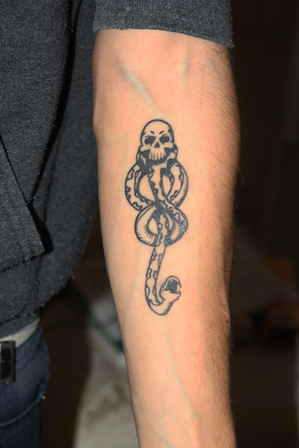 dark mark tattoo. Dark Mark. a tattoo on my arm.